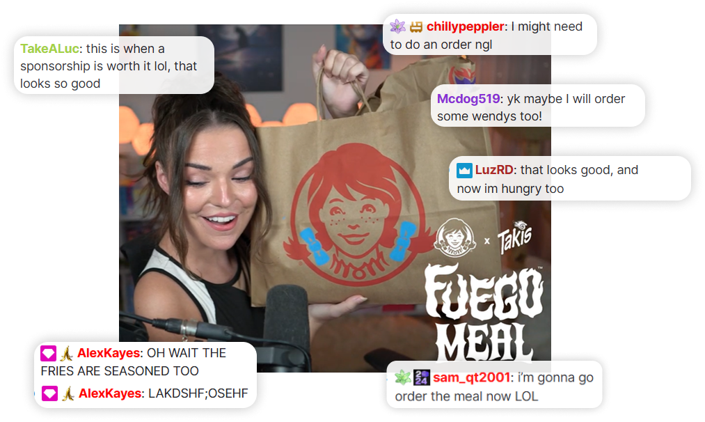 Wendy's x Takis influencers